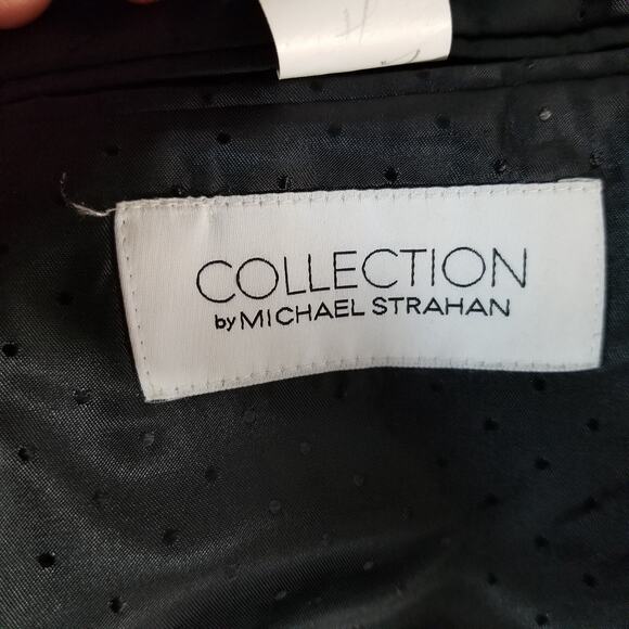 Michael Strahan suit men's 46R black window pane Wool Blend Pants 46x28 - Picture 10 of 11
